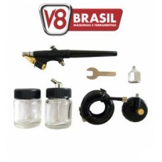 Kit Aerógrafo com Acessórios V8 Brasil